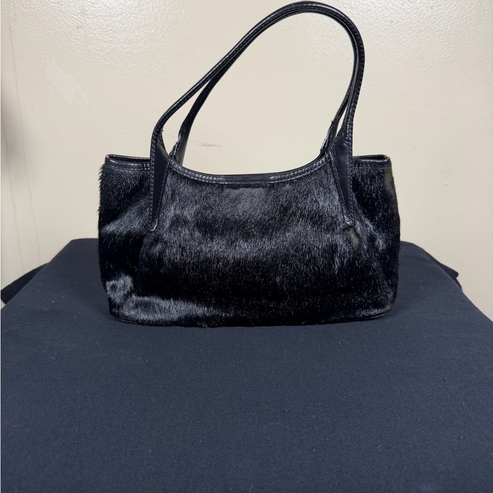 Maxx New York Y2K Black Fur Shoulder Bag